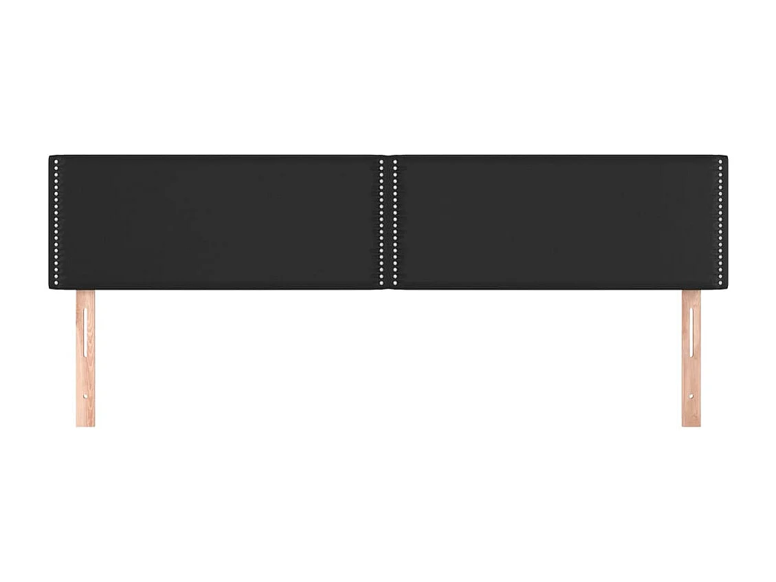 Kopfteile 2 Stk. Schwarz 90x5x78/88 cm Kunstleder