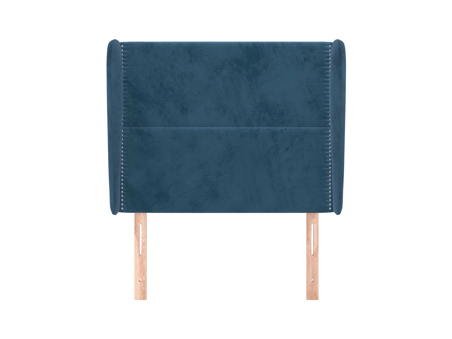 Hoofdbord met vleugels Donkerblauw 83x23x118/128 cm Fluweel