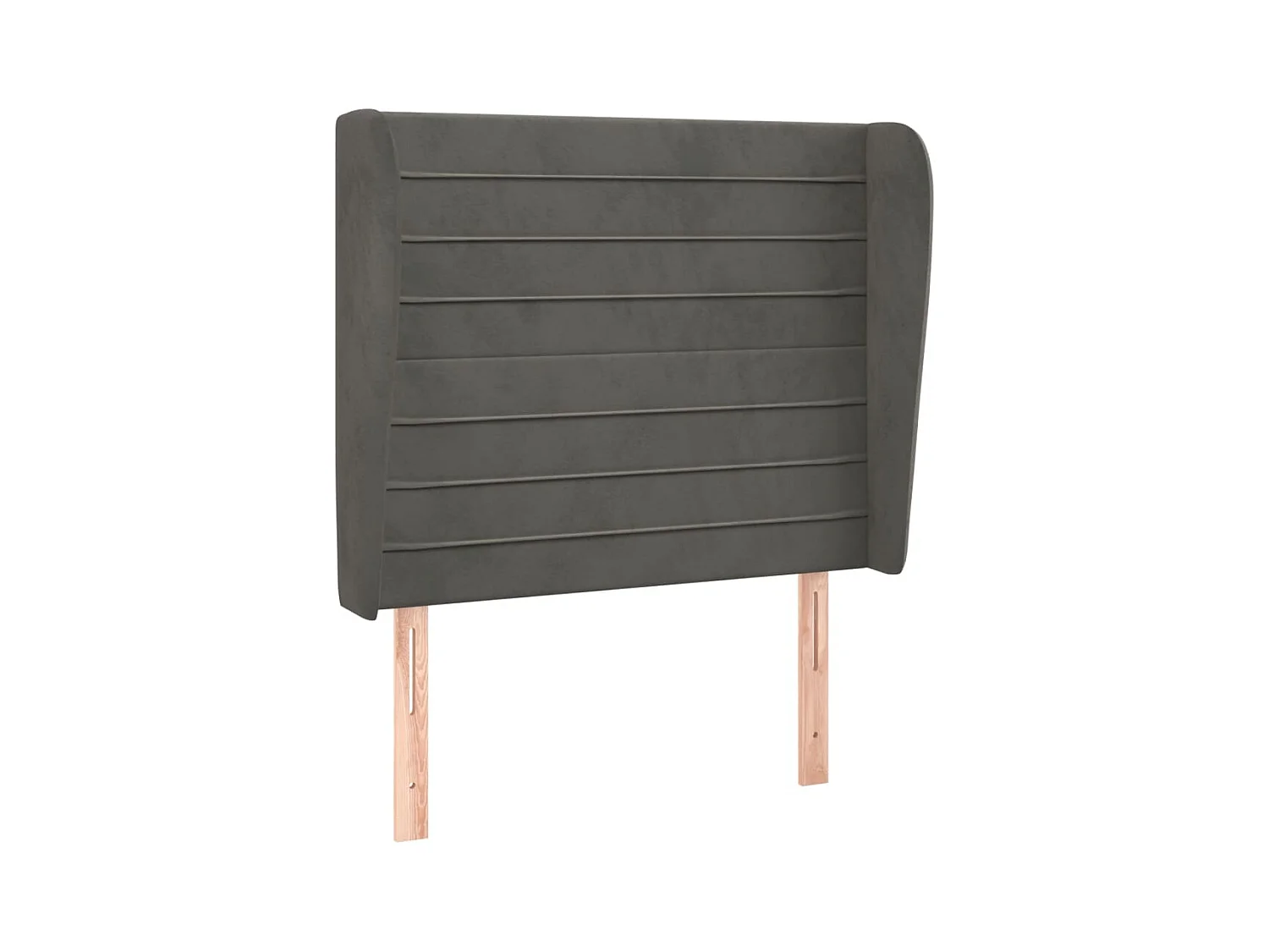 Kopfteil mit Flügeln Dunkelgrau 103x23x118/128 cm Samt