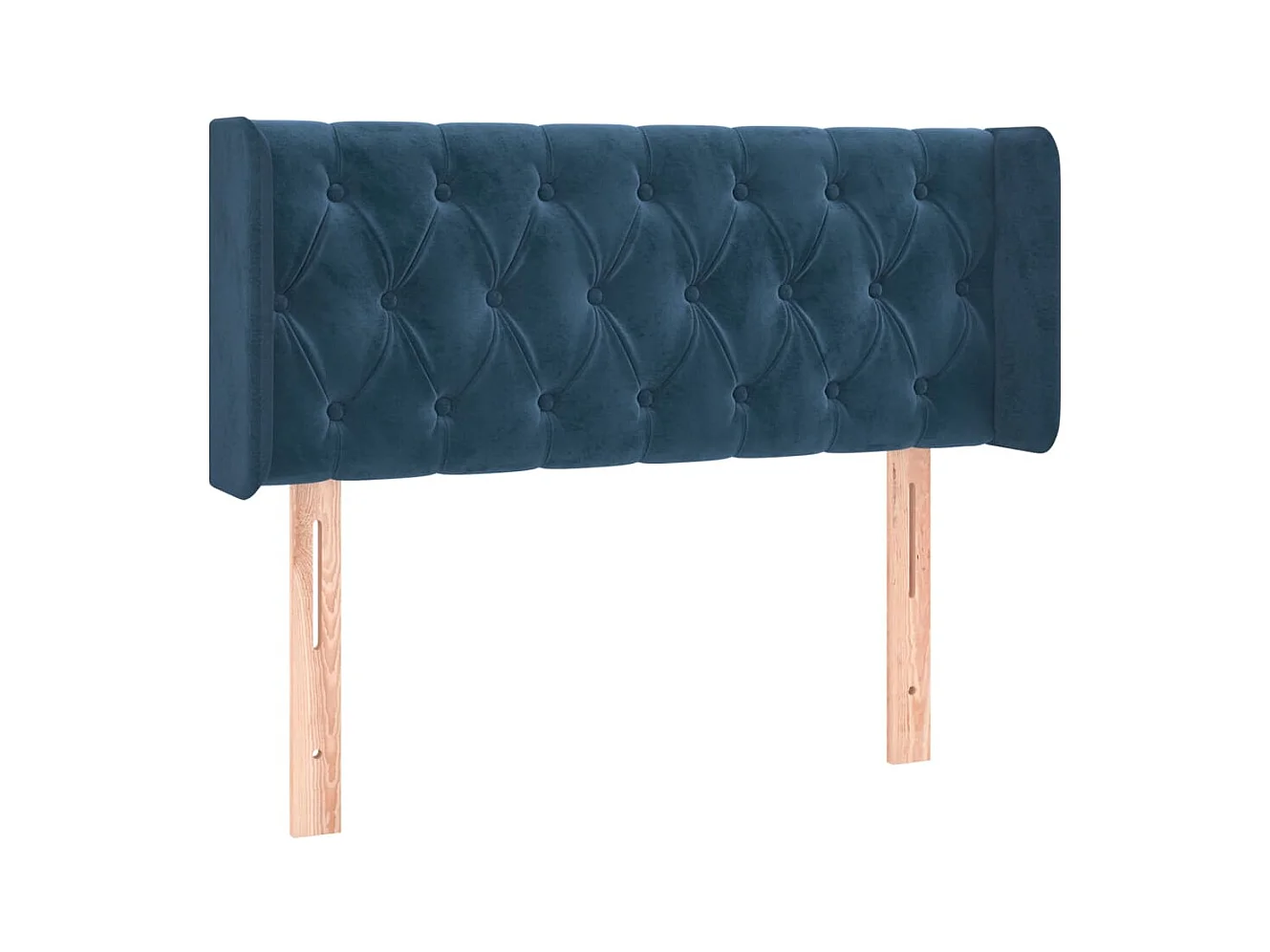 LED Hoofdbord Donkerblauw 93x16x78/88 cm Fluweel