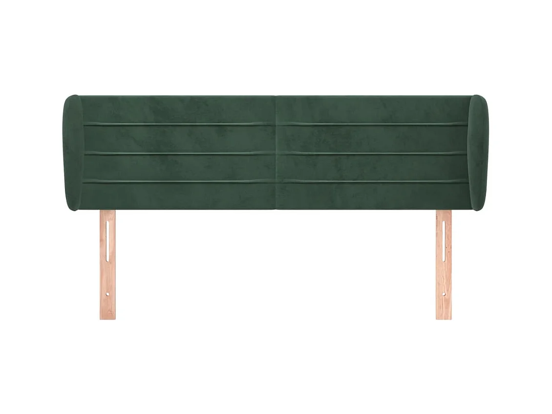 Hoofdbord met vleugels Donkergroen 147x23x78/88 cm Fluweel