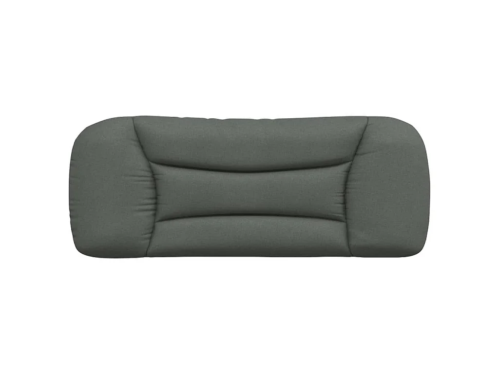 Cuscino per testiera grigio scuro in tessuto da 100 cm