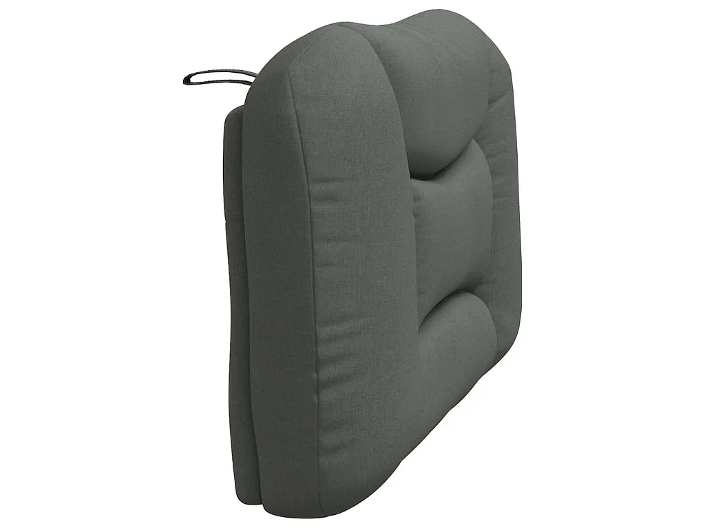 Cuscino per testiera grigio scuro in tessuto da 100 cm