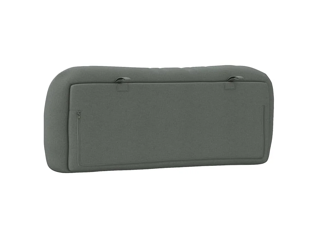 Cuscino per testiera grigio scuro in tessuto da 100 cm