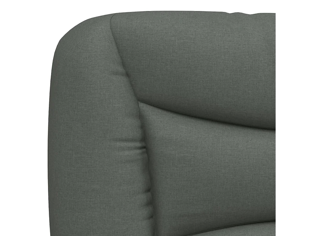 Cuscino per testiera grigio scuro in tessuto da 100 cm
