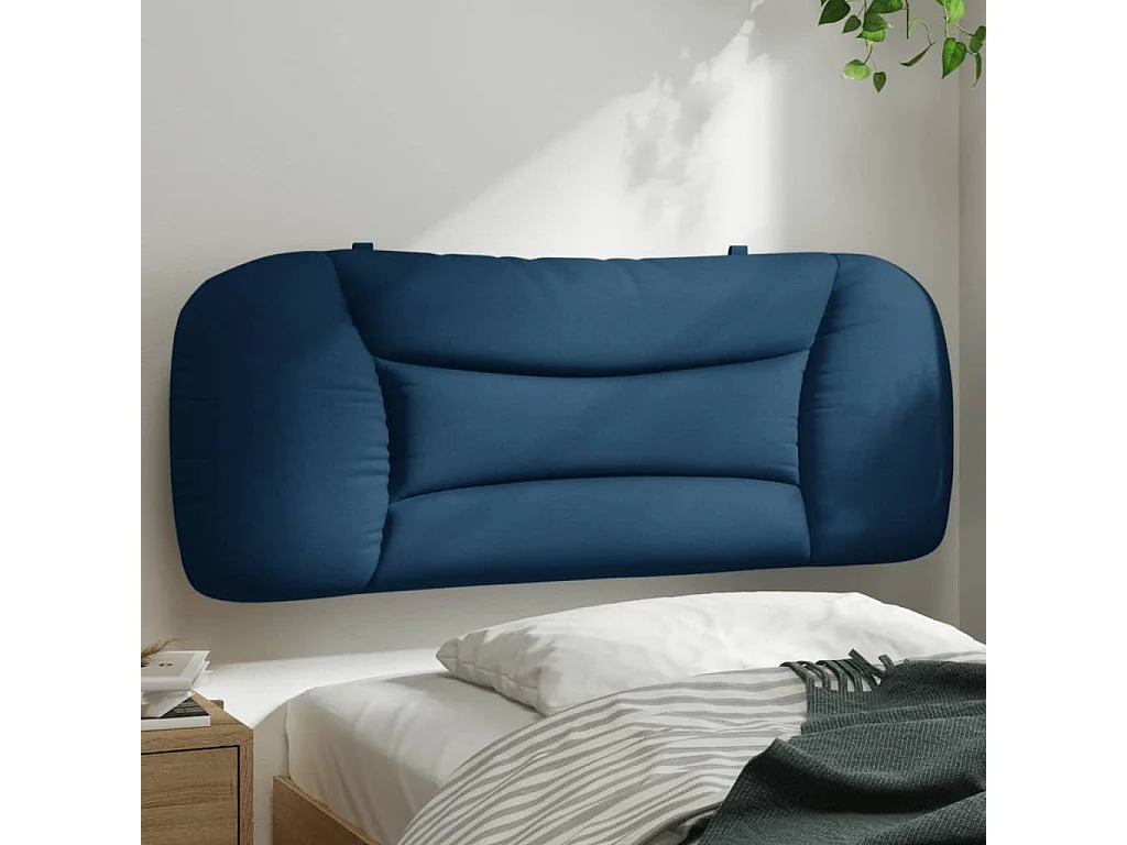 Blaues Kopfteilkissen 100 cm Stoff