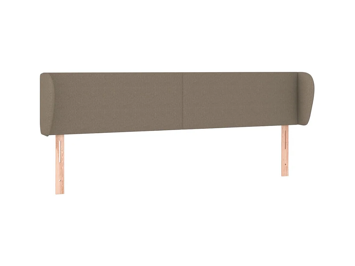 Tête de lit avec oreilles Taupe 203x23x78/88 cm Tissu