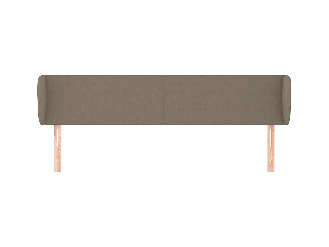 Tête de lit avec oreilles Taupe 203x23x78/88 cm Tissu