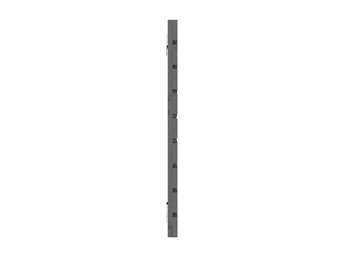 Tête de lit murale Gris 146x3x63 cm Bois massif de pin