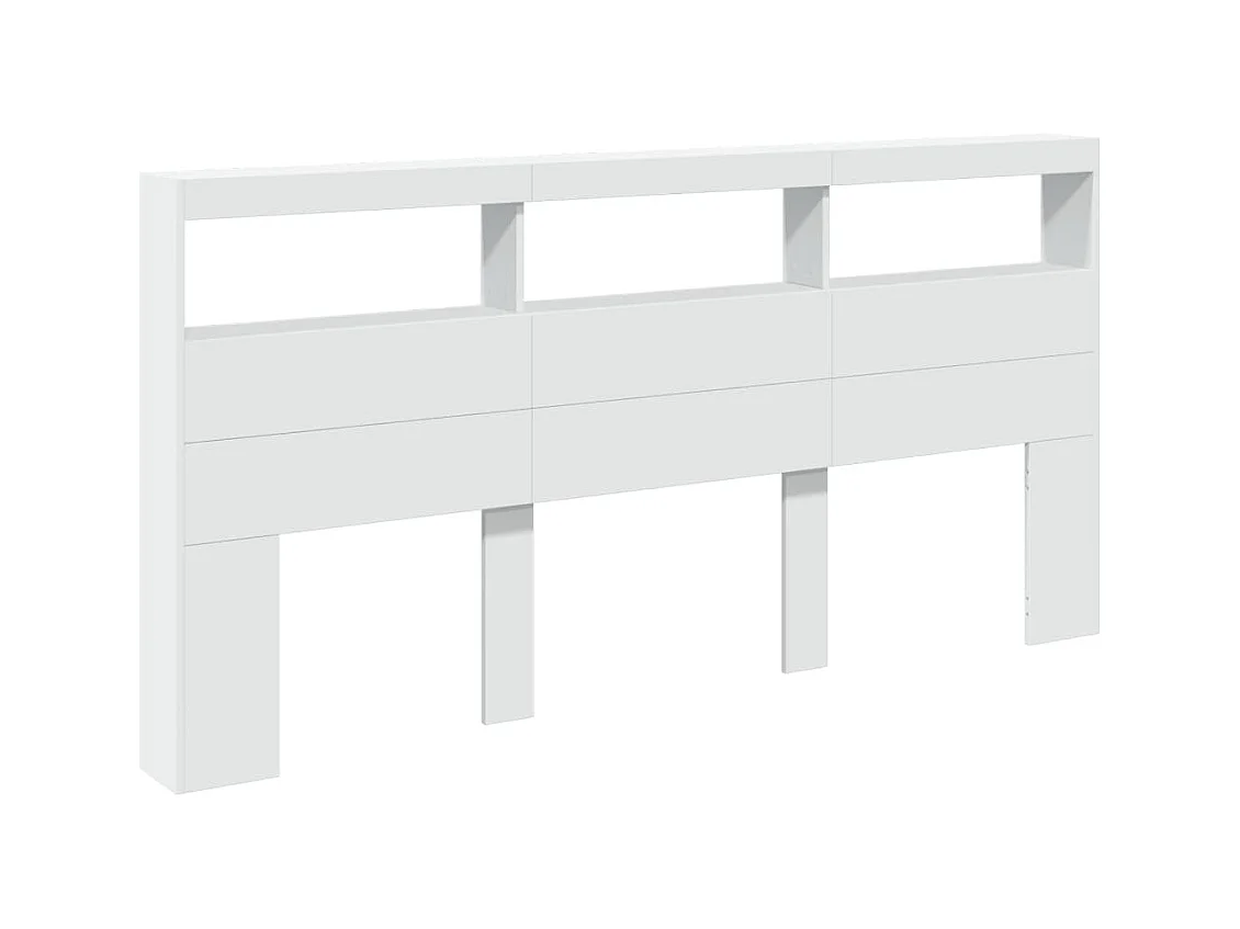 Cabecero de armario con LED blanco 200x17x102 cm