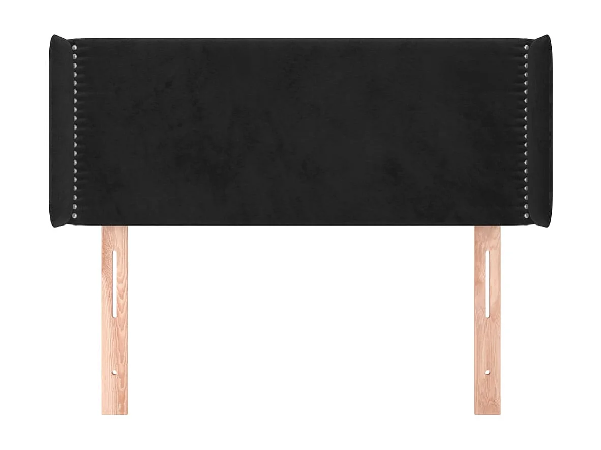 Hoofdbord met vleugels Zwart 83x16x78/88 cm Fluweel