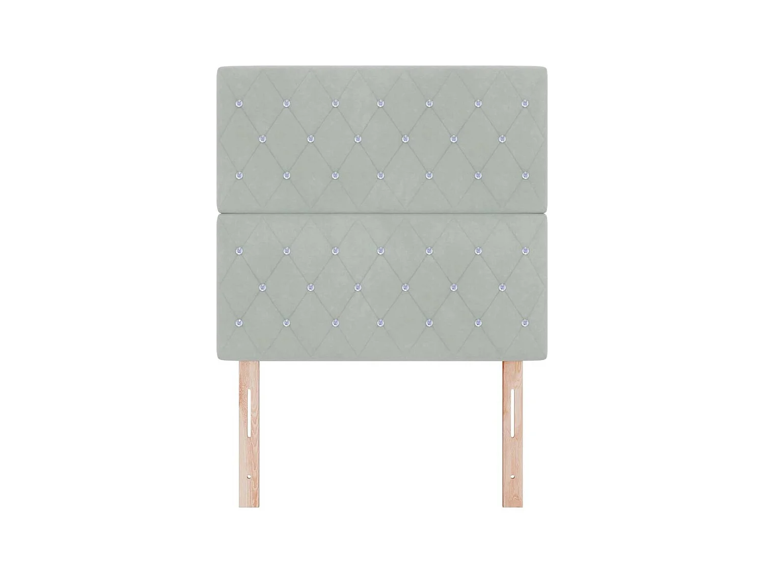 Tête de Lit en Velours Argyle Gris clair 100 cm Velours