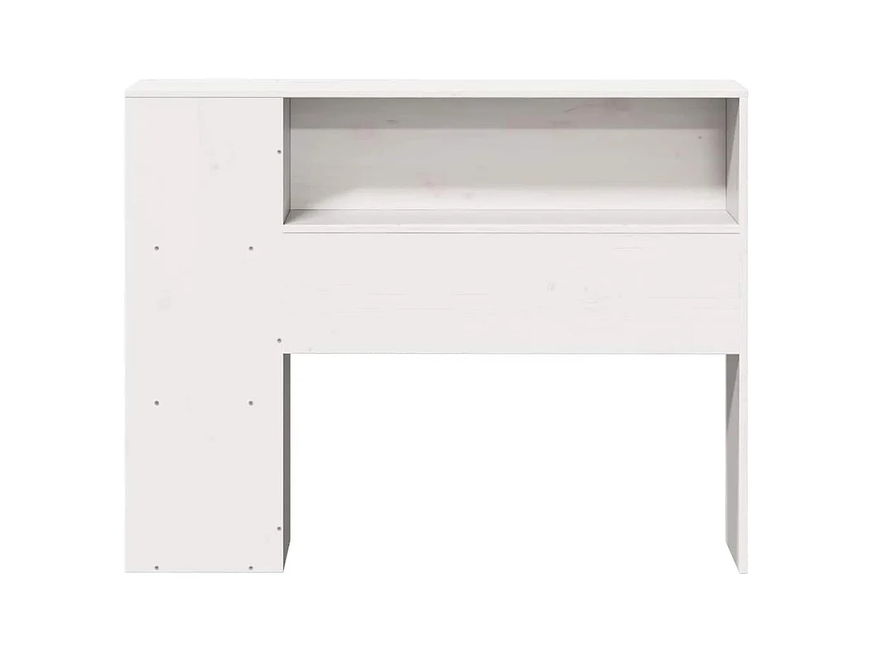 Cabecero blanco con almacenaje 100 cm madera maciza de pino
