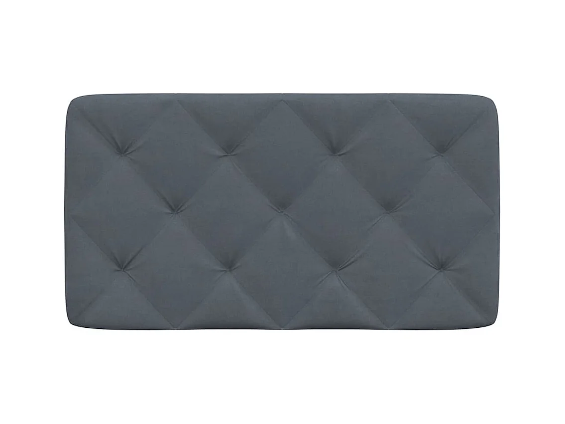 Dunkelgraues Samt-Kopfteilkissen 80 cm