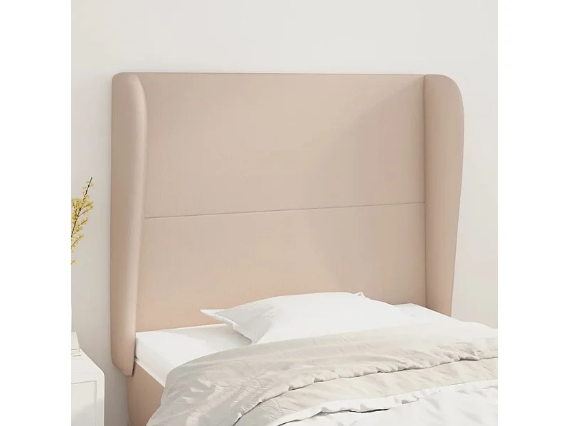 Hoofdbord met vleugels Cappuccino 83x23x118/128cm Kunstleer