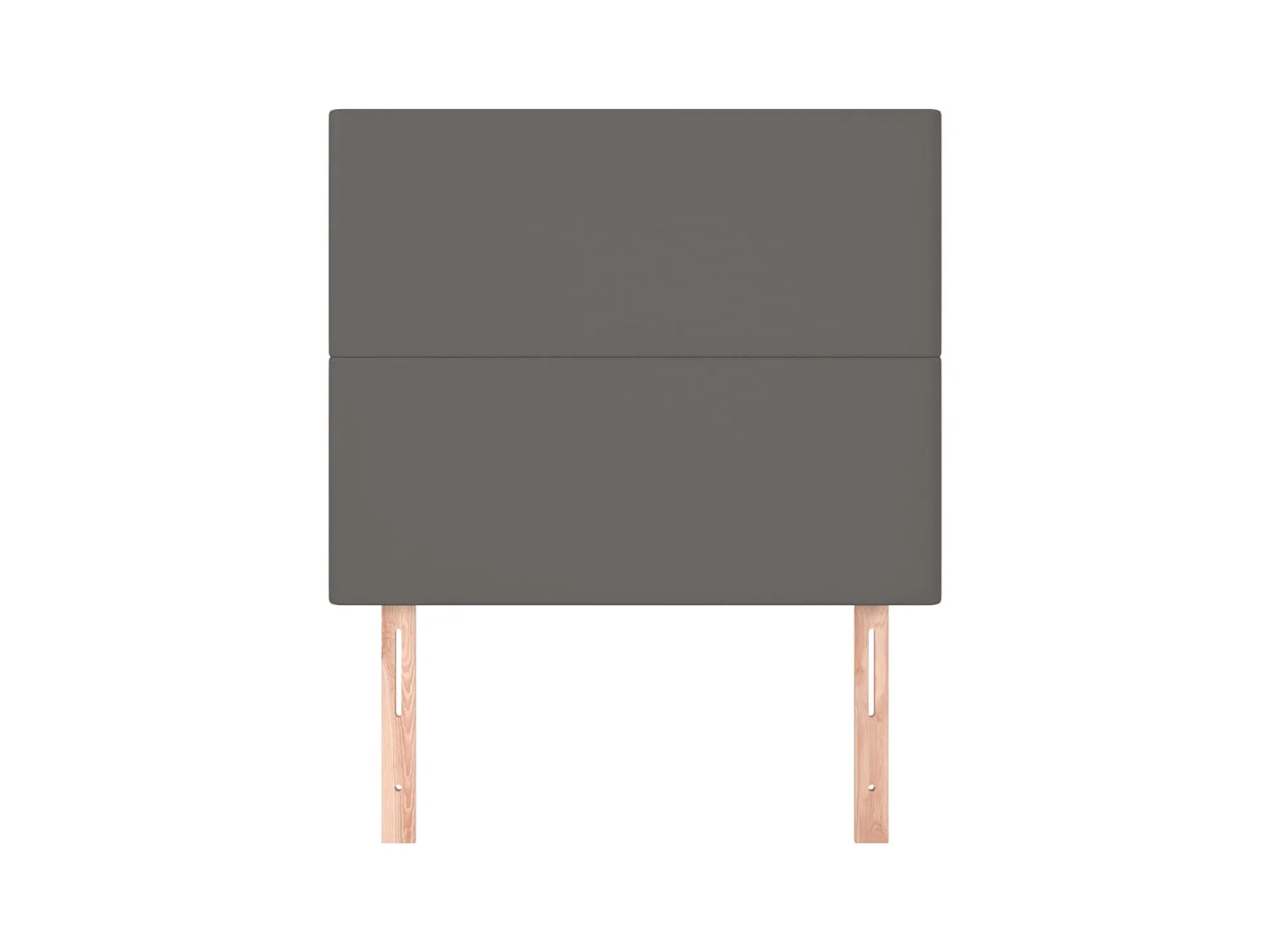 Kopfteile 2 Stk. Grau 80x5x78/88 cm Kunstleder