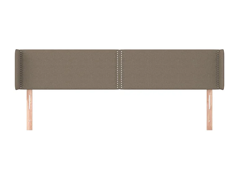 Testiera con ali Taupe 183x16x78/88 cm Tessuto