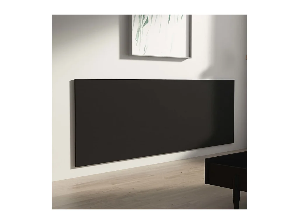 Cabecero de cama negro de 240x1,5x80 cm Madera de ingeniería