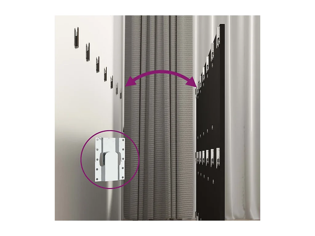 Cabecero de cama negro de 240x1,5x80 cm Madera de ingeniería