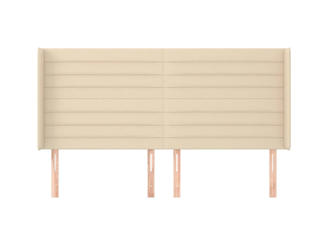 Cabecero con alas Crema 203x16x118/128 cm Tela