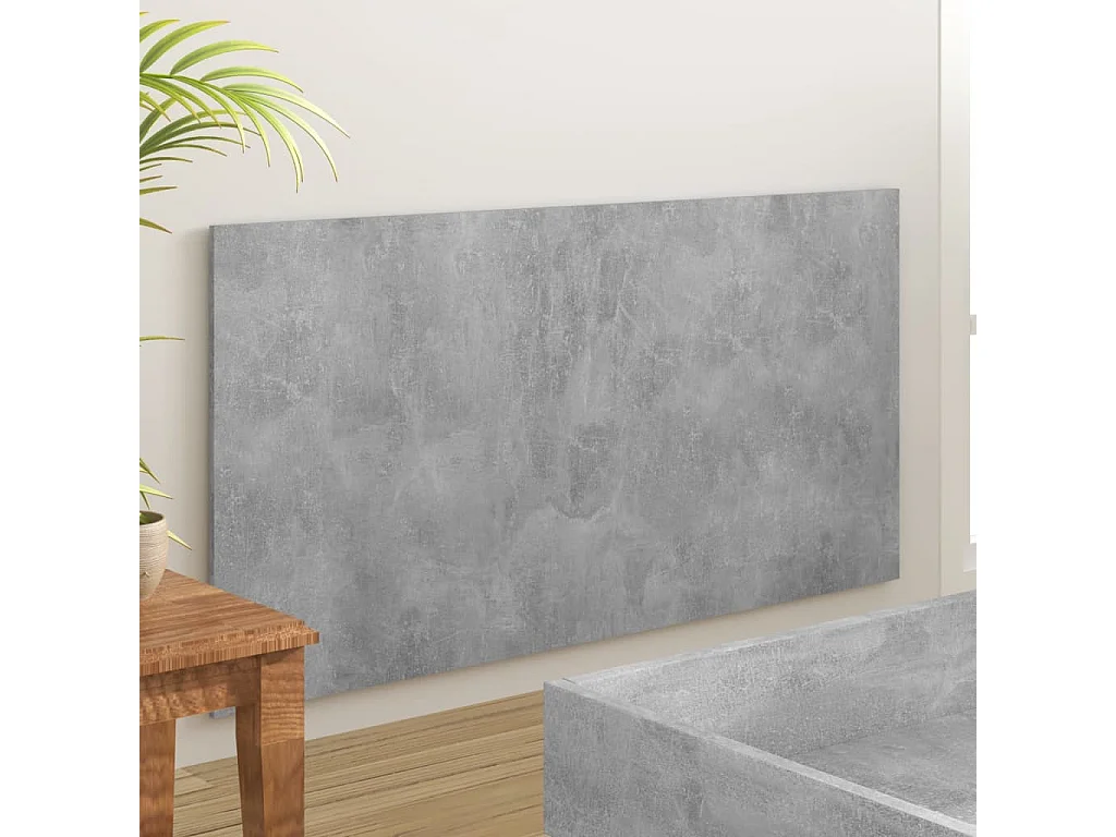 Testiera grigio cemento 160x1,5x80 cm in legno ingegnerizzato