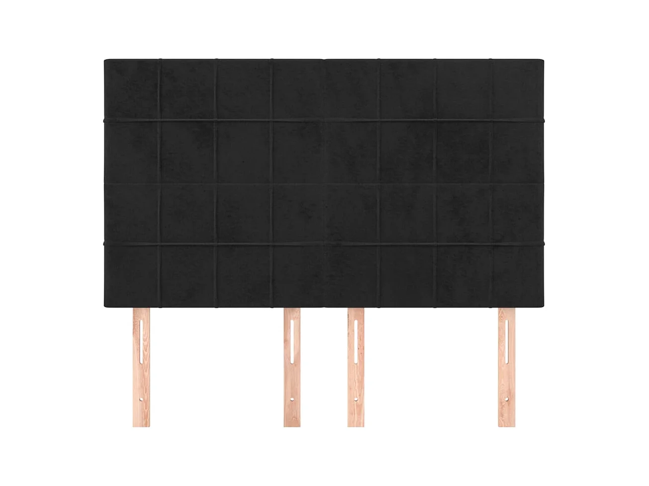 Têtes de lit 4 pcs Noir 72x5x78/88 cm Velours