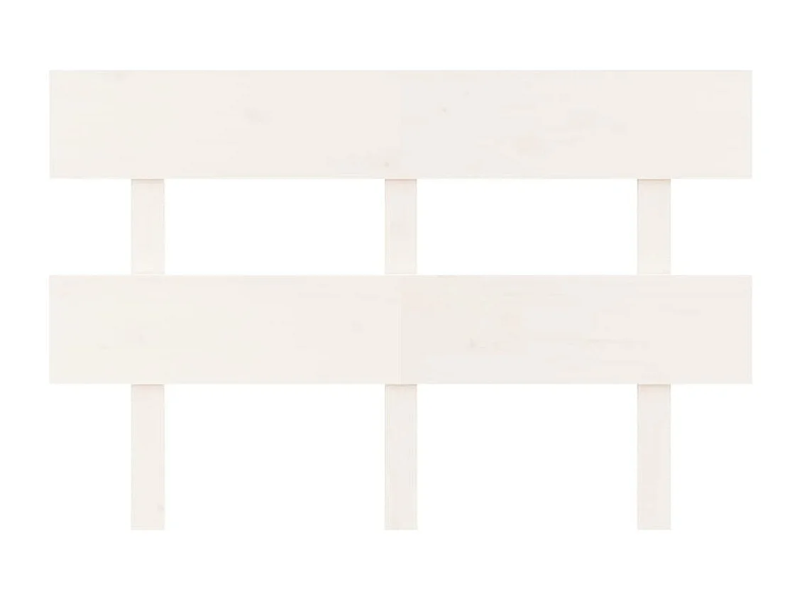 Tête de lit Blanc 124x3x81 cm Bois massif de pin