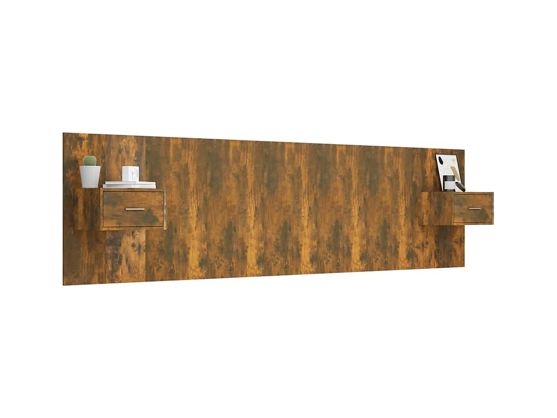 Cabecero con armarios Roble ahumado Madera de ingeniería