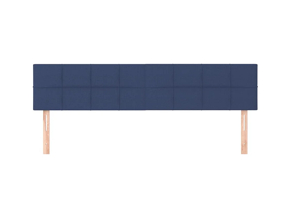 Kopfteile 2 Stk. Blau 100x5x78/88 cm Stoff
