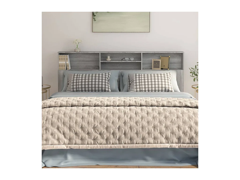 Sonoma grijs hoofdeinde kast 200x19x103,5 cm