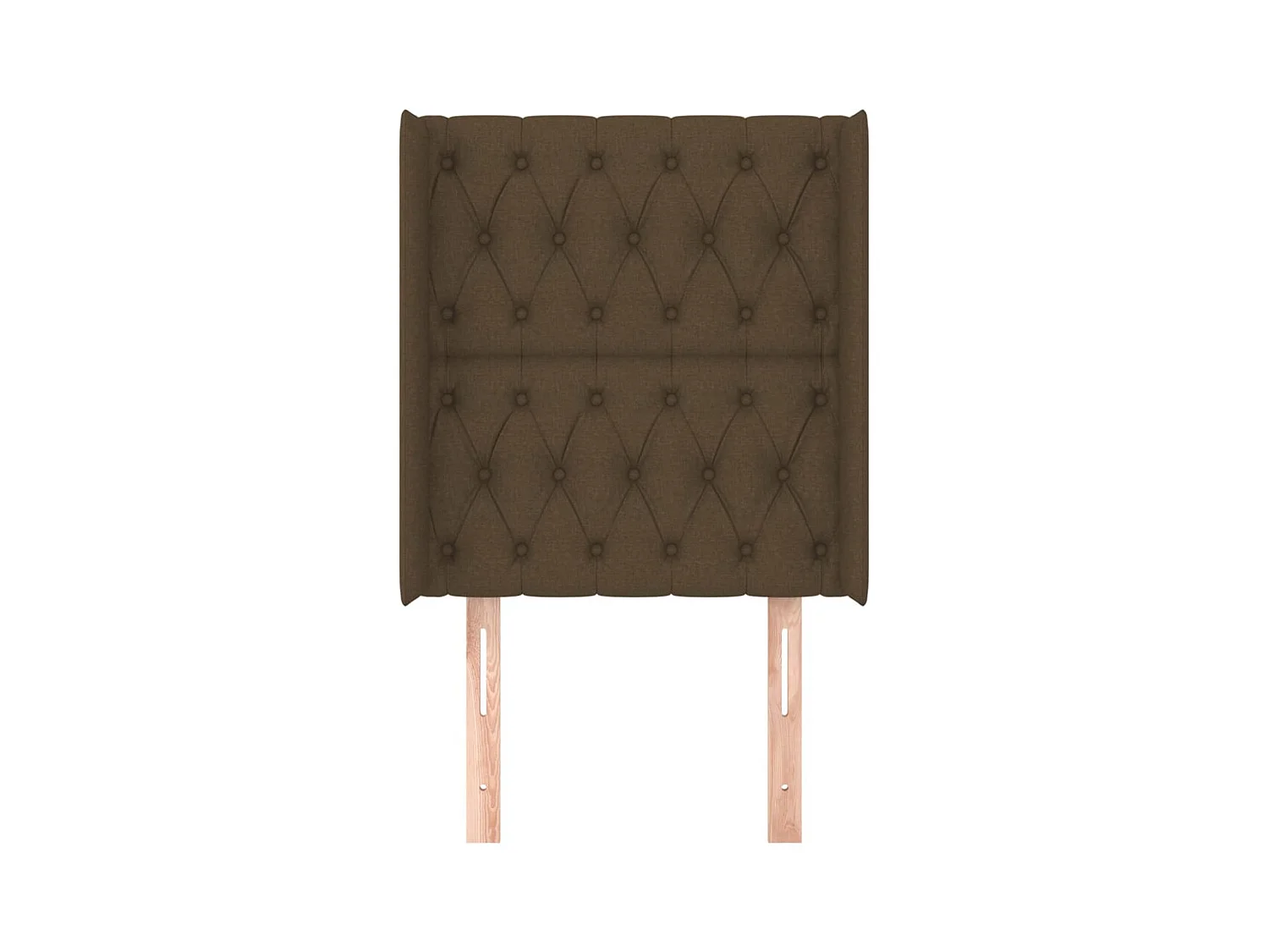 Hoofdbord met vleugels Donkerbruin 83x16x118/128 cm Stof