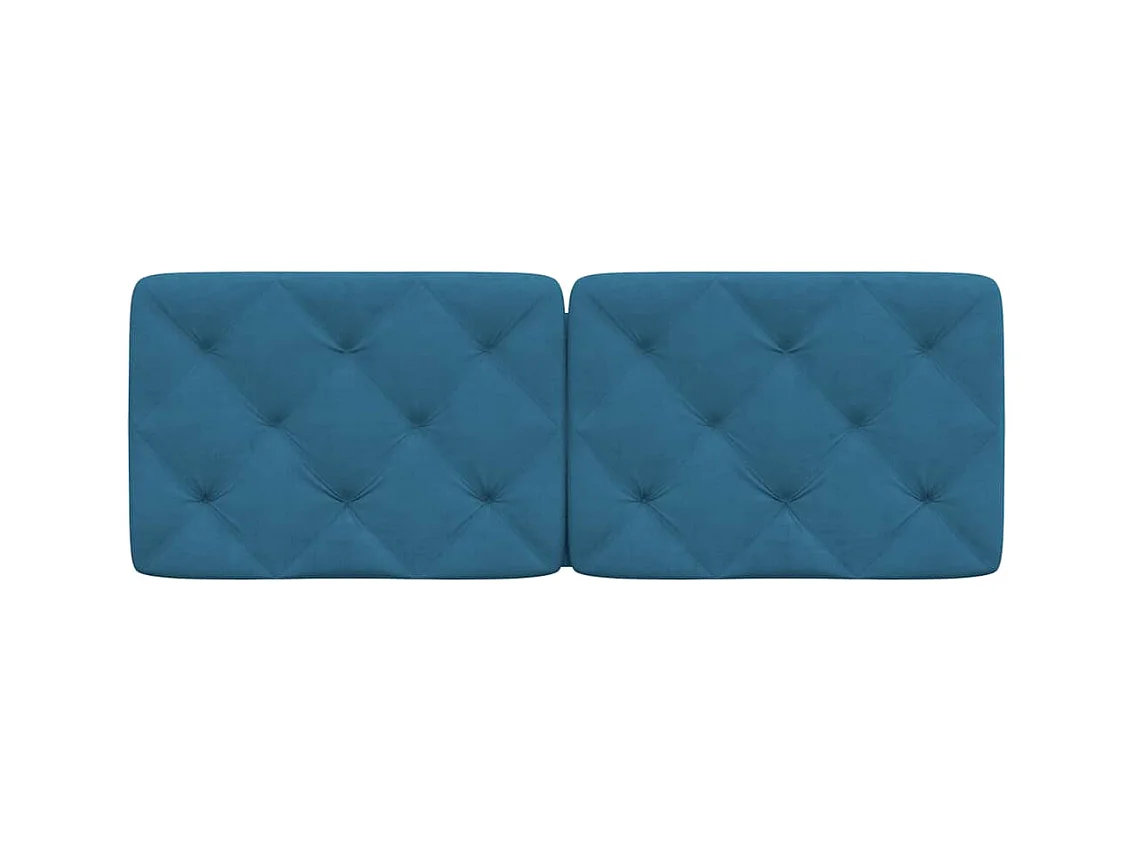 Blauw hoofdbordkussen 120 cm fluweel