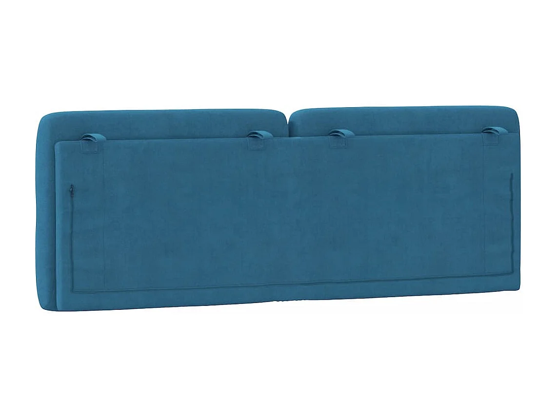Blauw hoofdbordkussen 120 cm fluweel