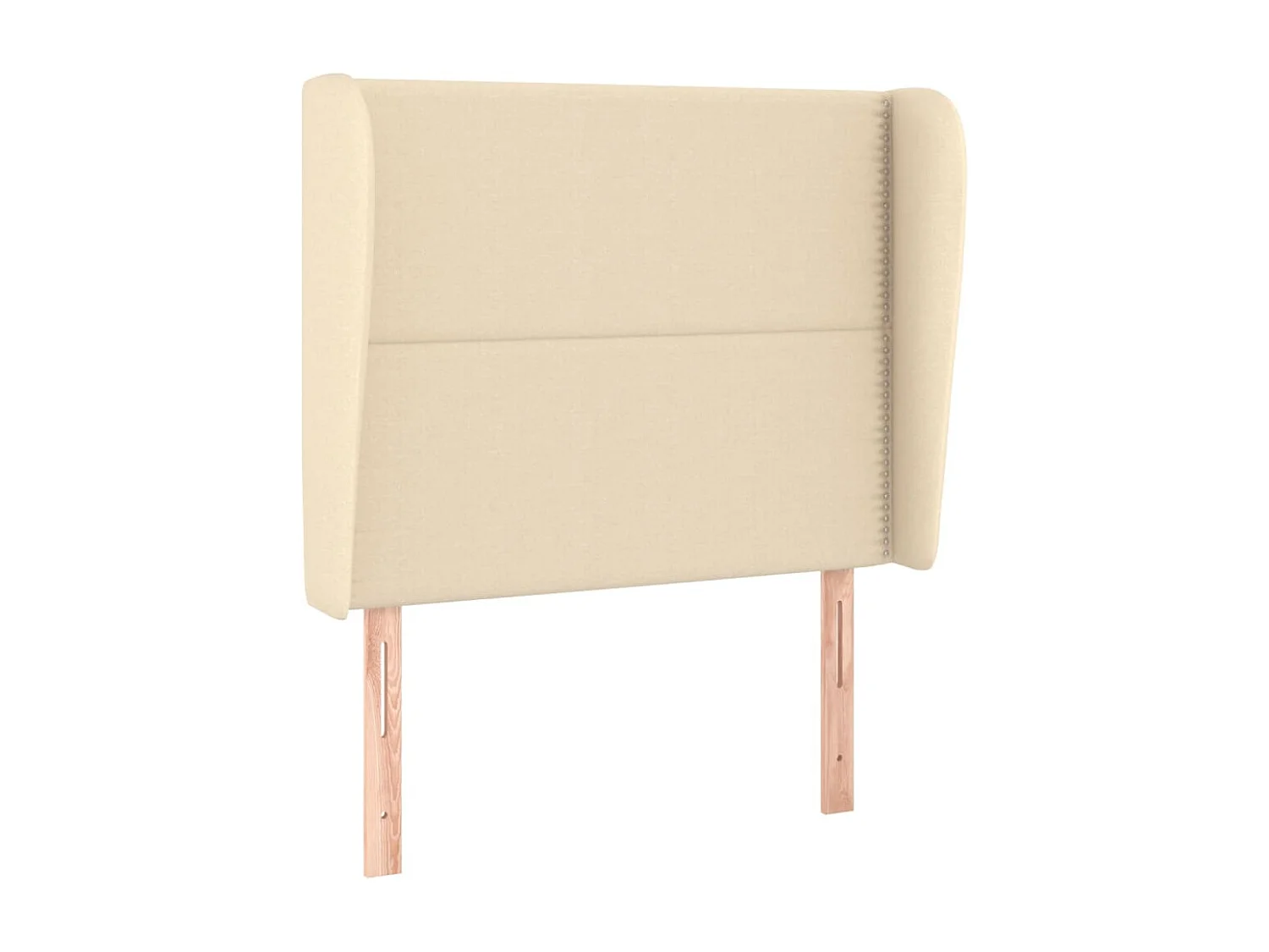 Testiera con ali Crema 103x23x118/128 cm Tessuto