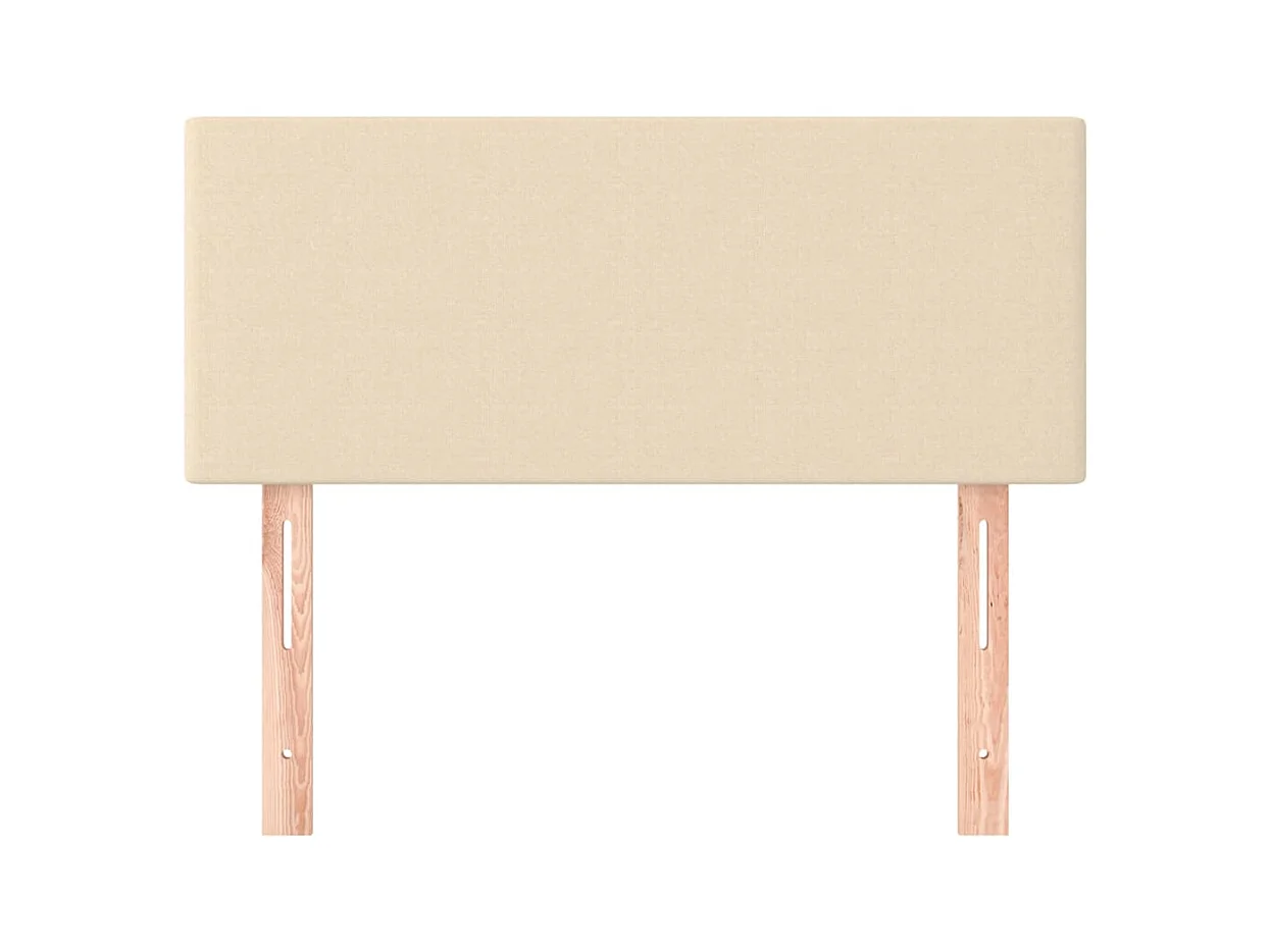 Crème hoofdbord 100x5x78/88 cm Stof
