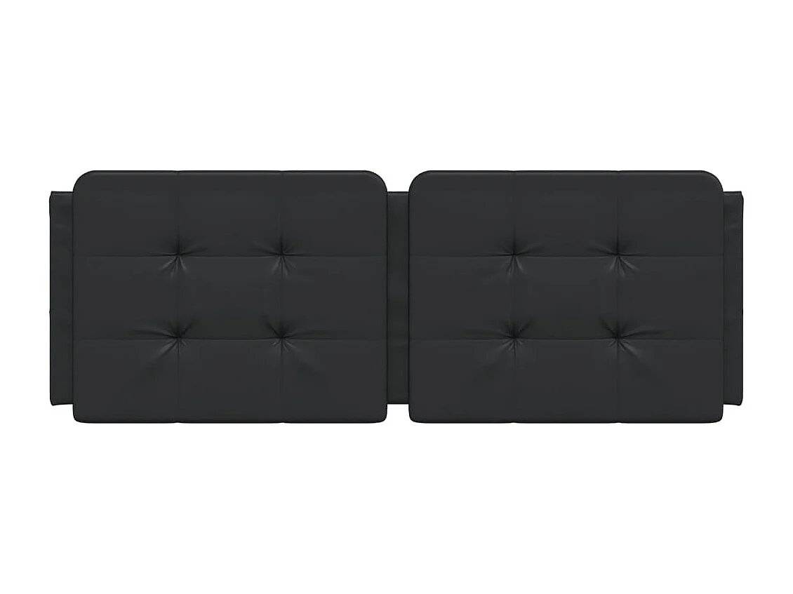 Cojín cabecero negro 140 cm piel sintética