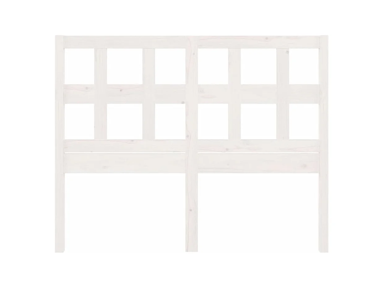 Wit hoofdbord 205,5x4x100 cm Massief grenenhout