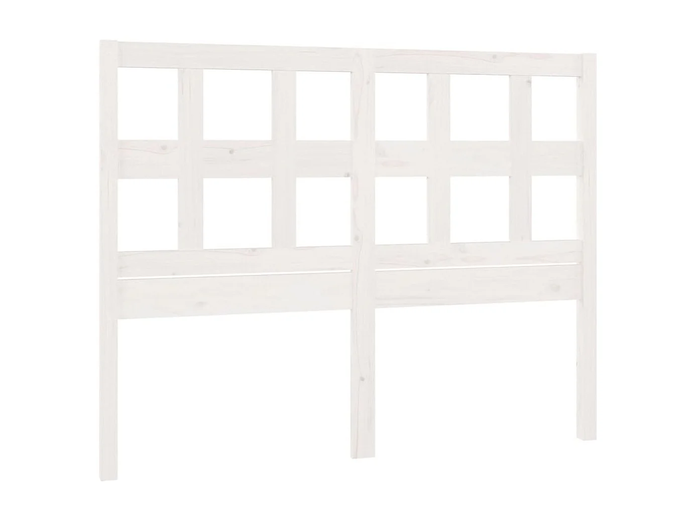 Testiera bianca 205,5x4x100 cm Legno massello di pino