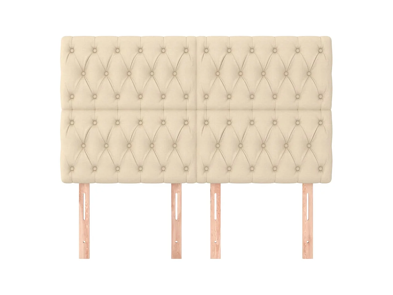 Cabeceros 4 piezas Crema 72x7x78/88 cm Tela