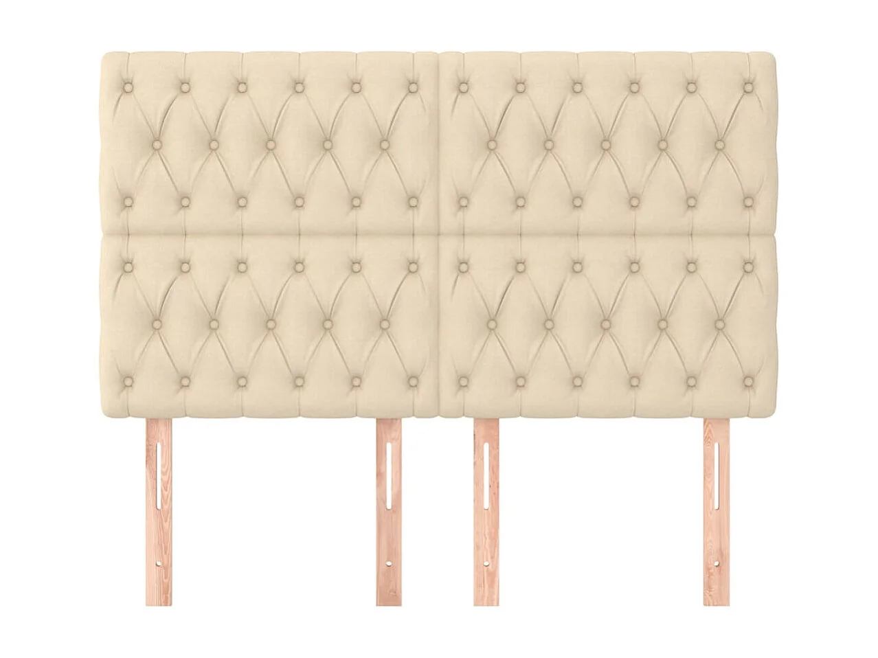 Têtes de lit 4 pcs Crème 72x7x78/88 cm Tissu