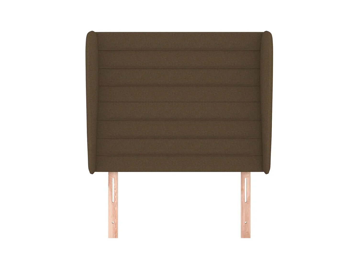 Cabecero con alas Marrón oscuro 83x23x118/128 cm Tela