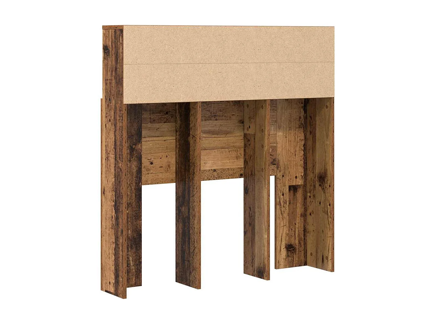 Cabecero de cama con estante de madera antigua de madera compuesta