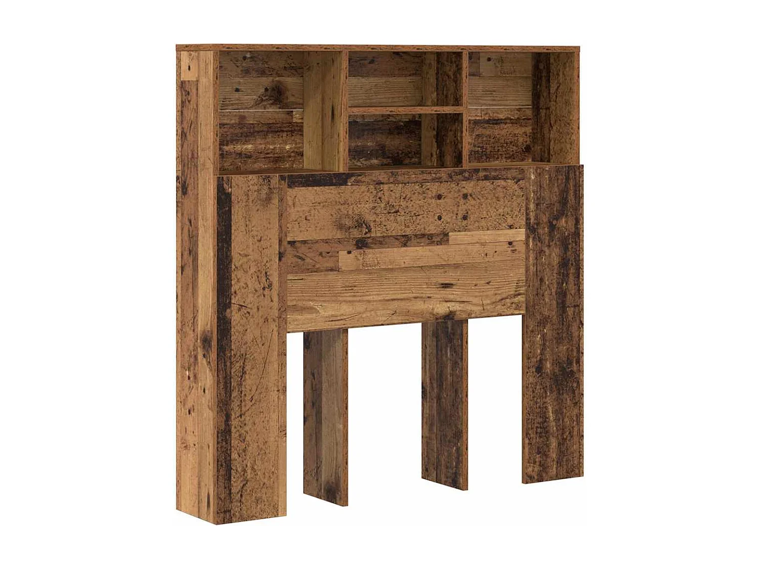 Cabinet de Tête de Lit avec étagère Bois ancien Bois Composite