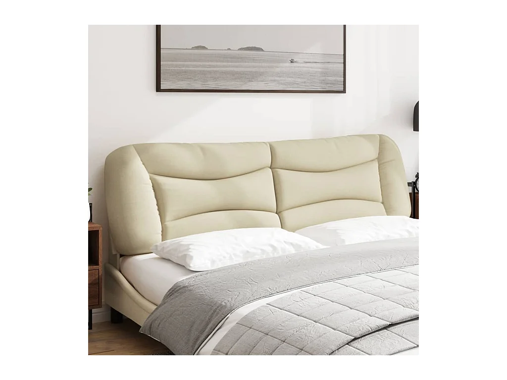 Cuscino testiera crema 180 cm tessuto