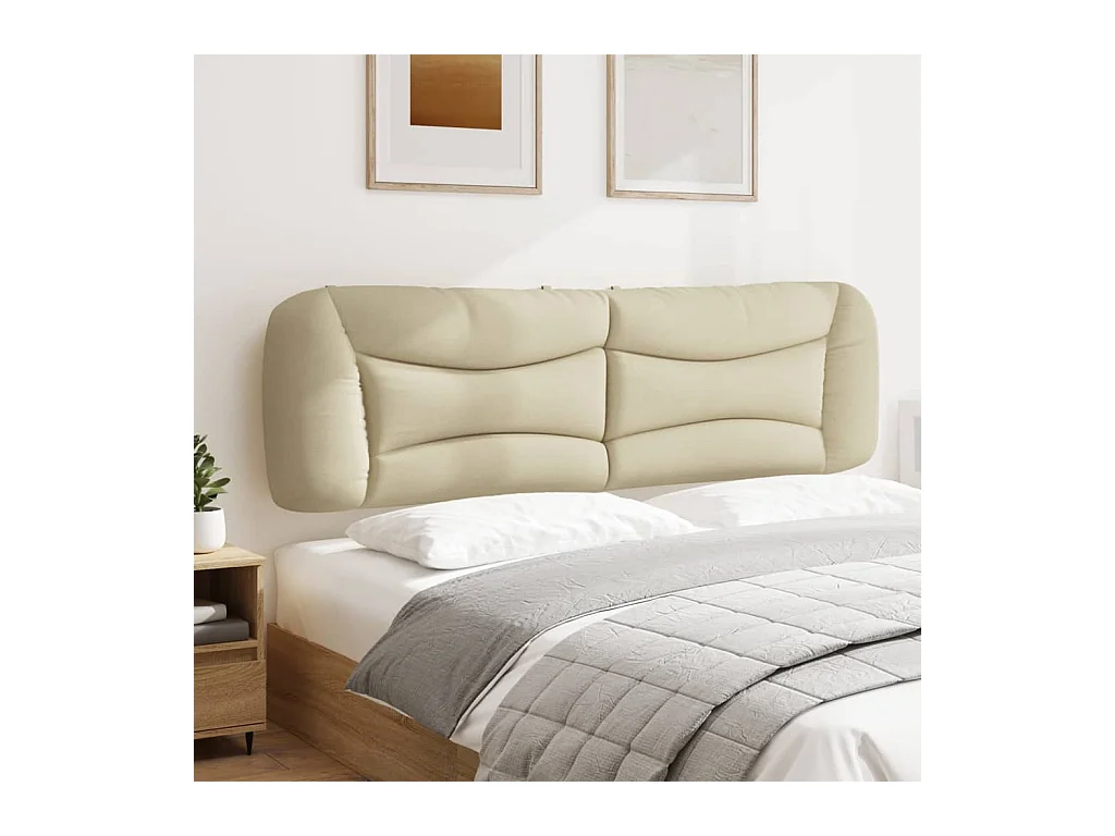 Cuscino testiera crema 180 cm tessuto