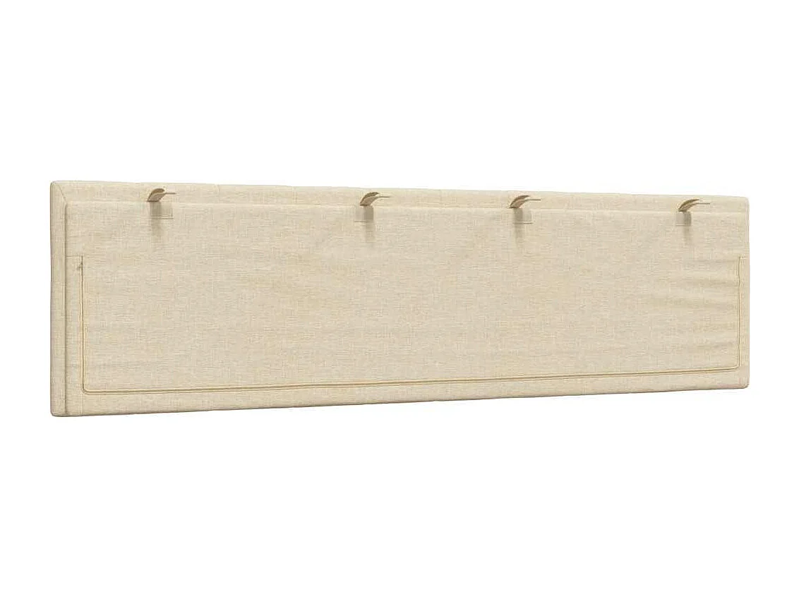 Coussin de tête de lit crème 180 cm tissu