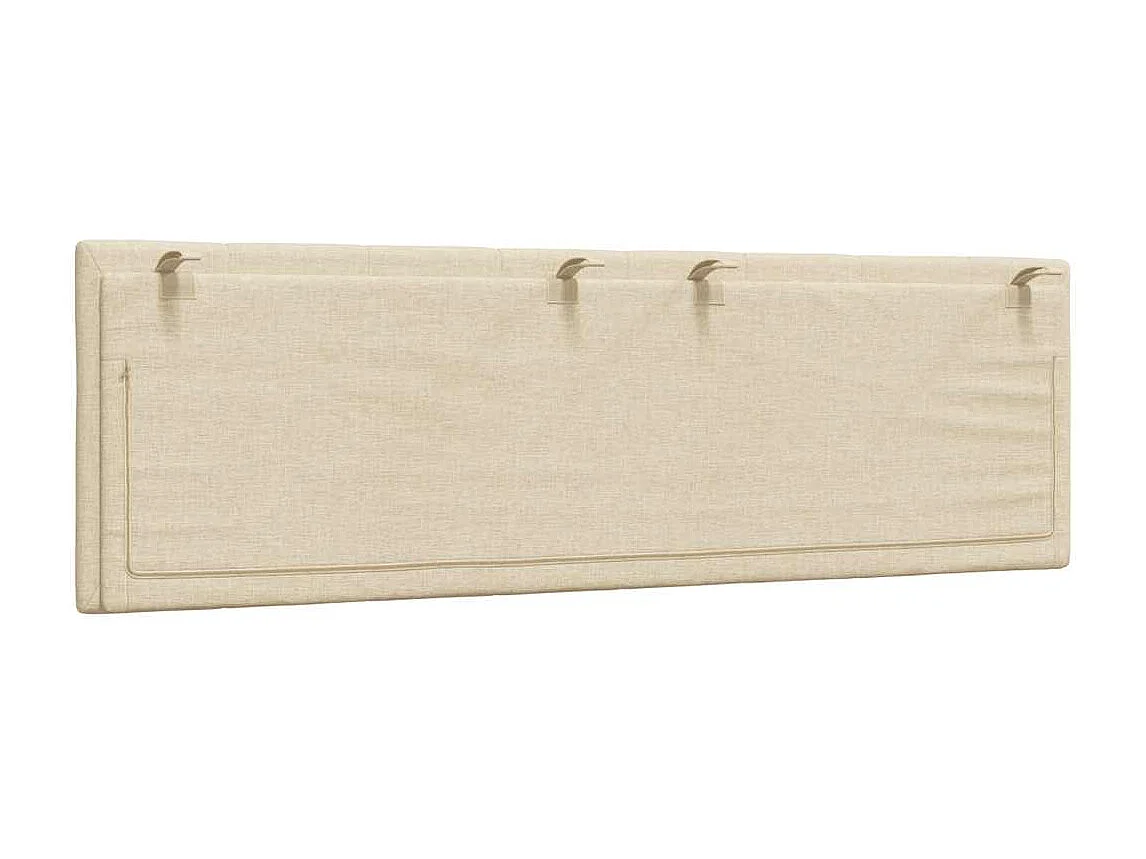Coussin de tête de lit crème 160 cm tissu