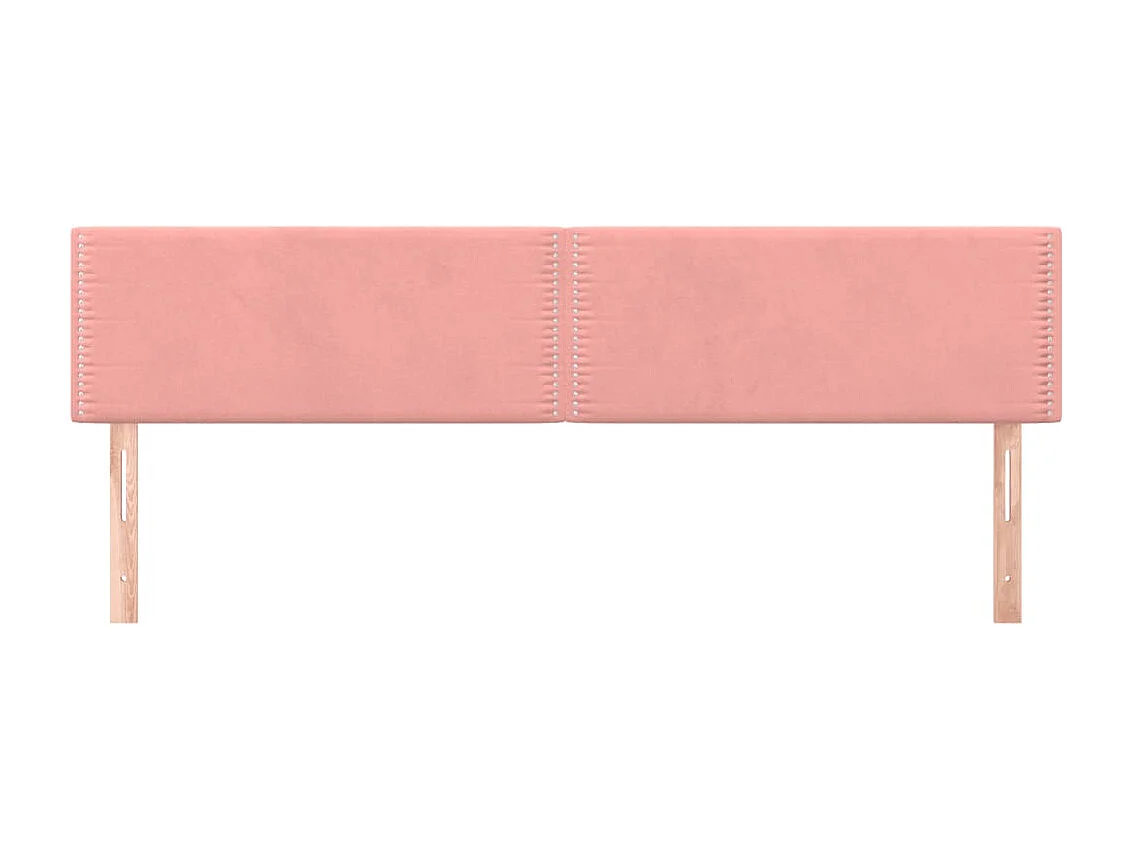 Kopfteile 2 Stk. Rosa 90x5x78/88 cm Samt