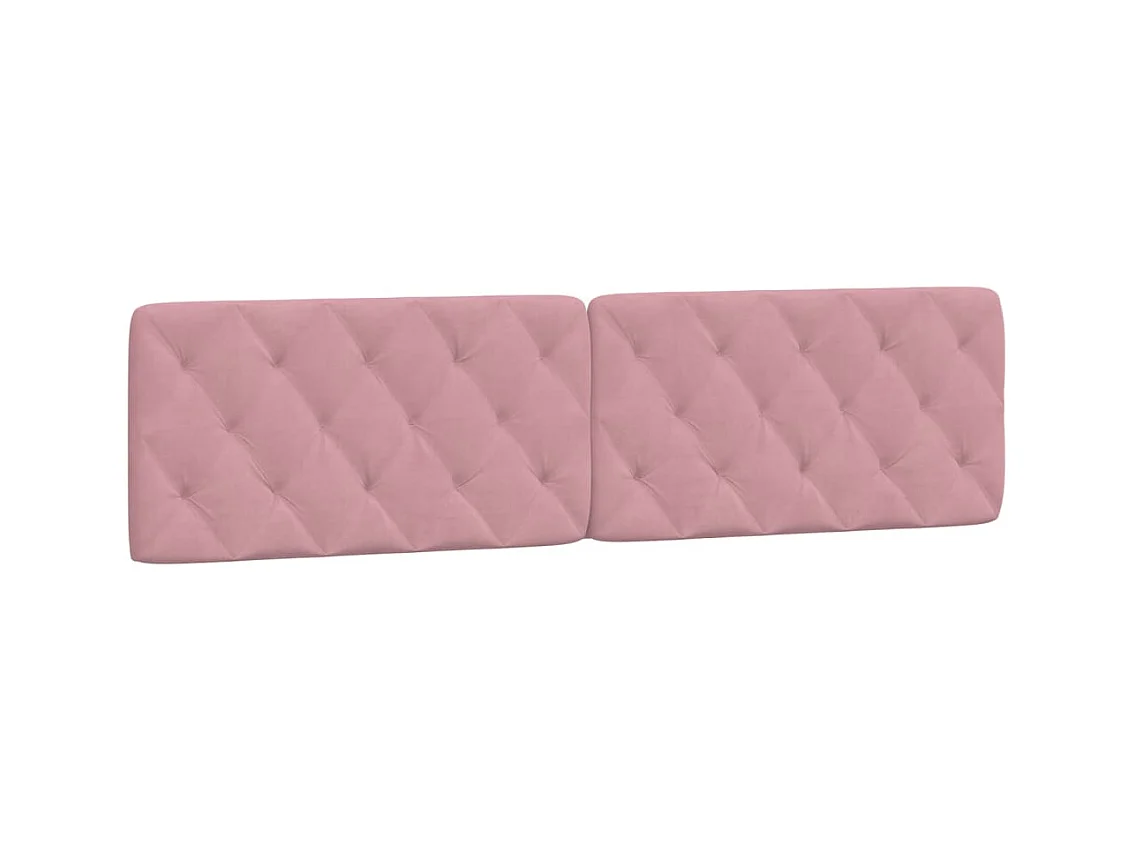 Roze hoofdbordkussen 200 cm fluweel