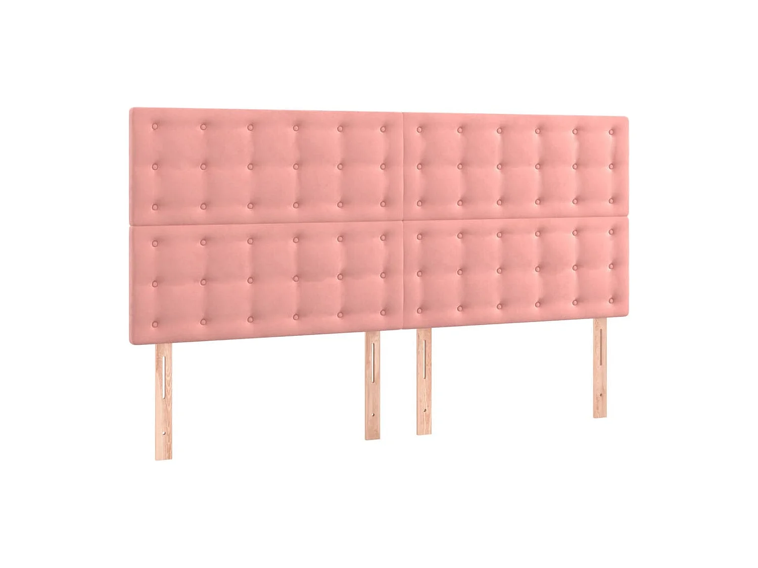 Tête de lit à LED Rose 160x5x118/128 cm Velours